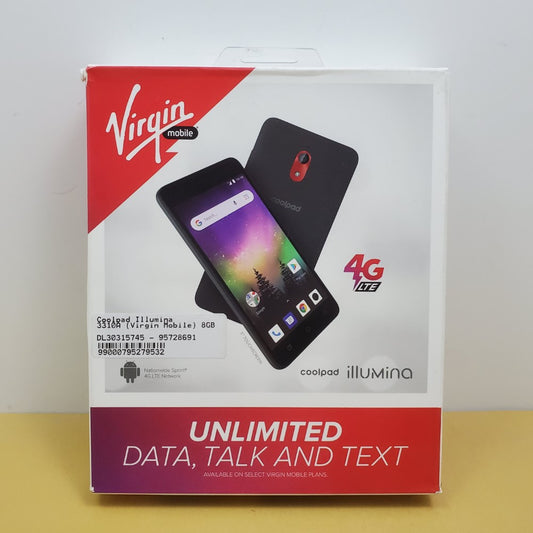 COOLPAD 3310A Illumina 8GB Virgin Mobile Prepaid Smartphone - Black