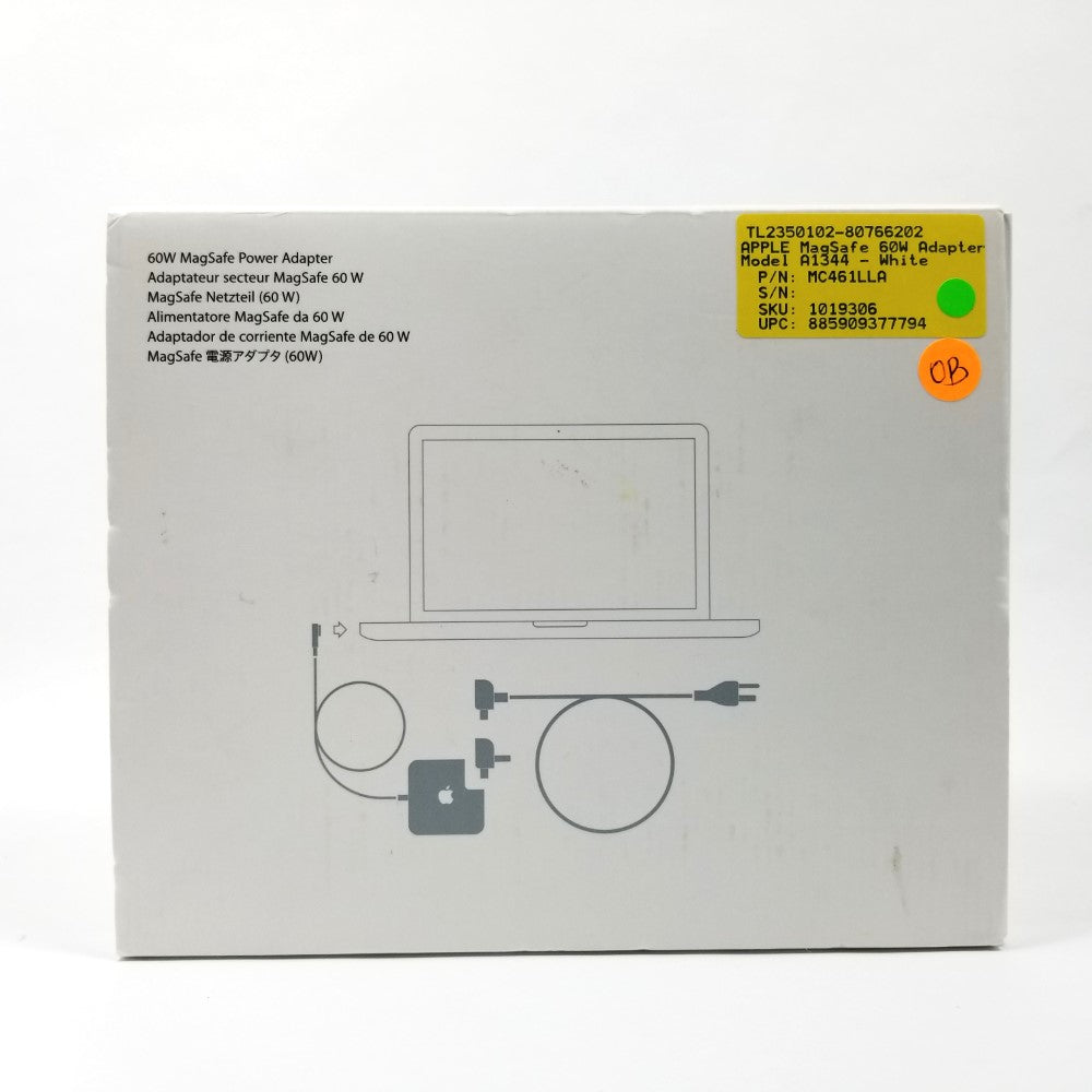 APPLE MagSafe 60W Power Adapter MC461LL/A Model A1344 - White