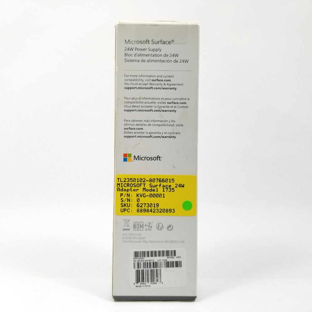 MICROSOFT Surface 24W Power Adapter Charger Supply Pro 4 5 6 KVG-00001 - Black