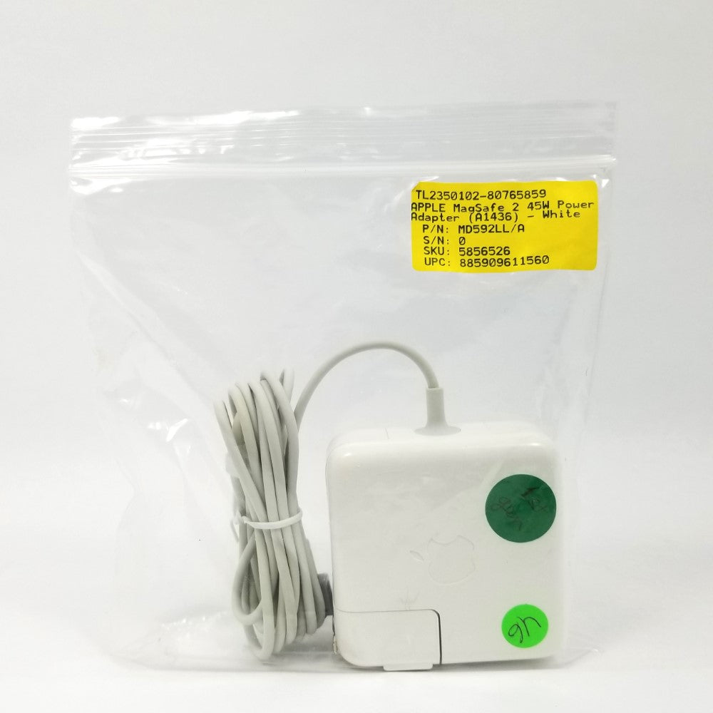 APPLE MagSafe 2 45W Power Adapter Charger MD592LL/A Model A1436 - White