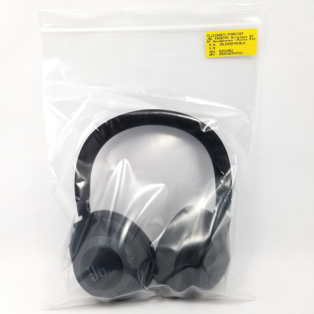 JBL E65BTNC Wireless Bluetooth Noise-Cancelling Headphones - Matte Black