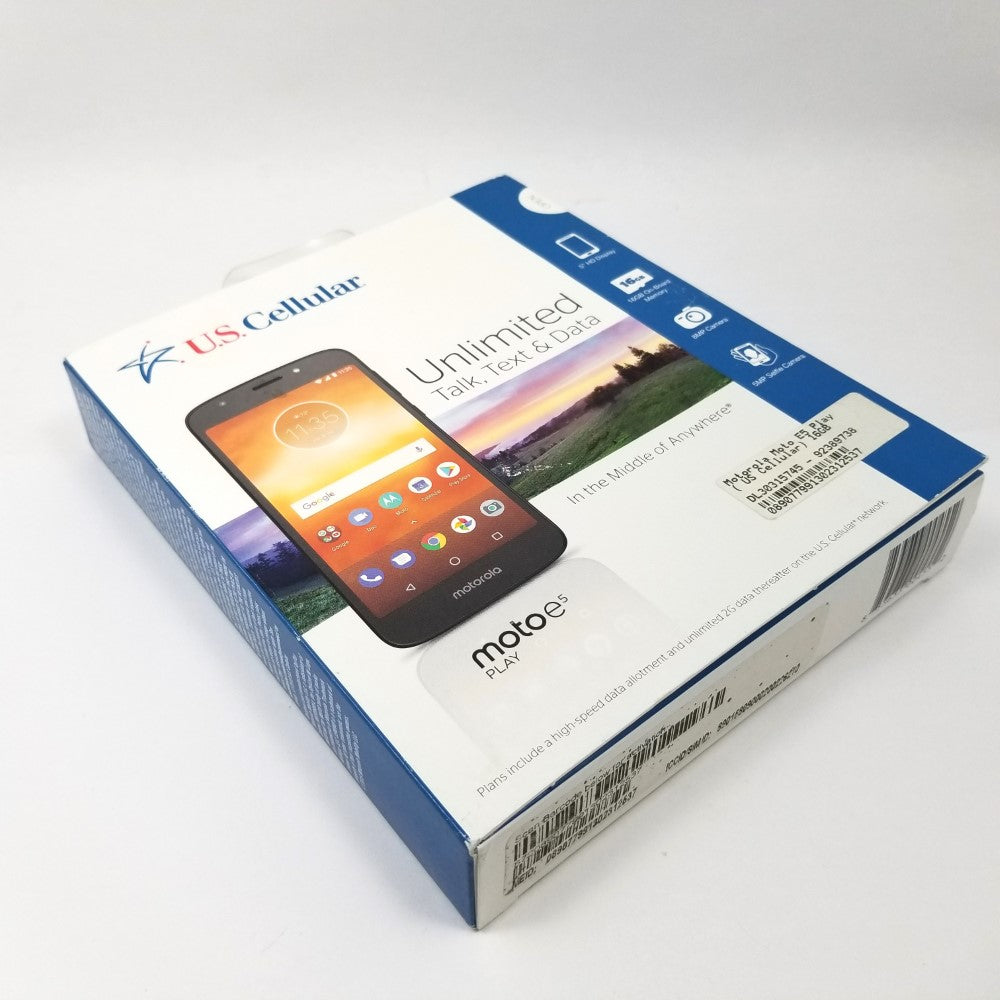 MOTOROLA Moto E5 Play (US Cellular) 16GB Prepaid Android Smartphone - Black