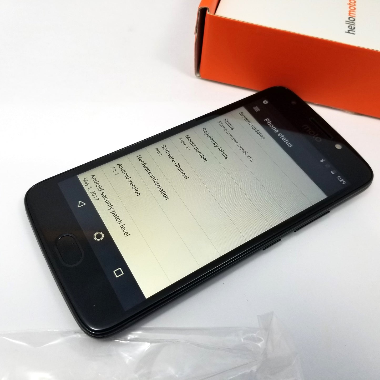 MOTOROLA Moto E4 XT1768 (Unlocked) 16GB Prepaid Android Smartphone - Licorice Black