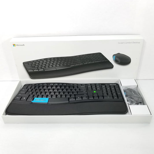 MICROSOFT Sculpt Comfort Desktop Wireless USB Keyboard and Mouse L3V-00001 - Black