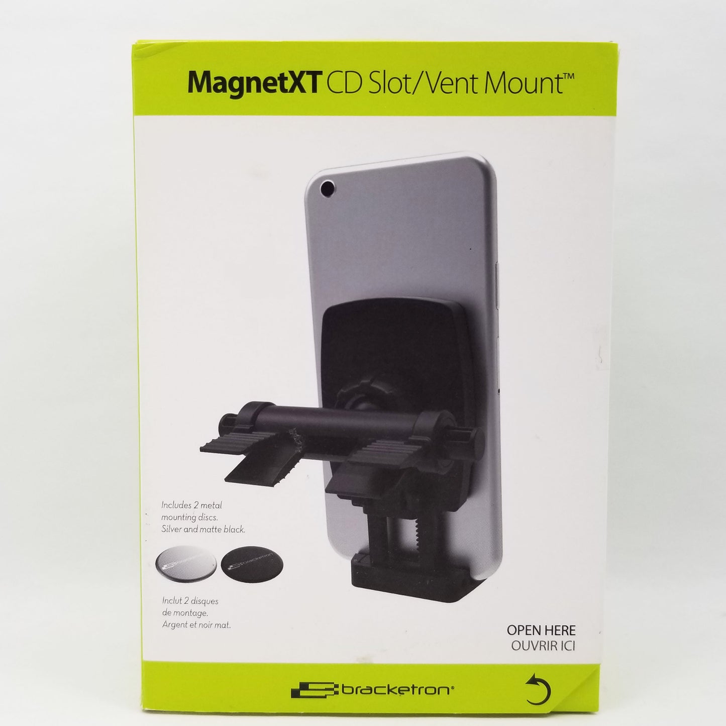 BRACKETRON MagnetXT CD slot or Vent mount Magnetic Holder for Mobile Phones BT1-984-2 - Black