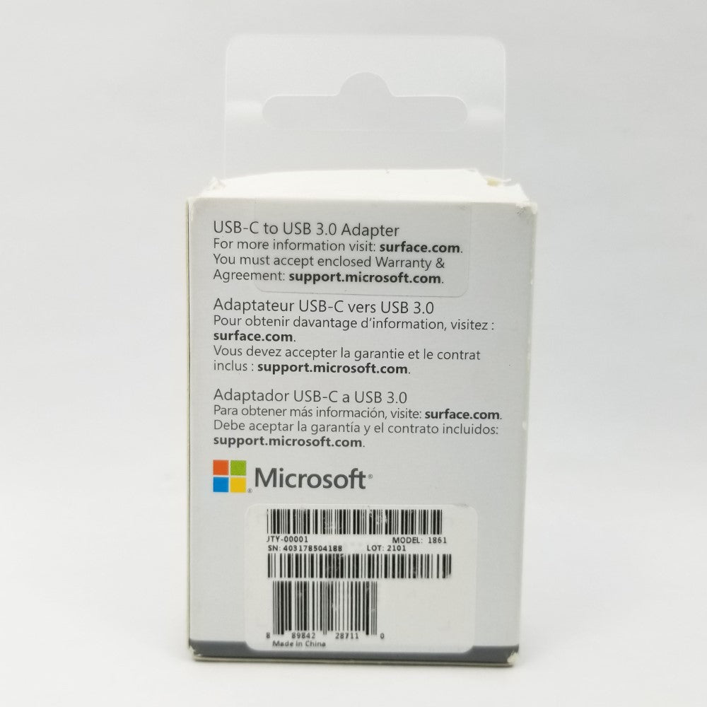 MICROSOFT Surface USB-C to USB-A Adapter JTY-00001 Model 1861 - Black