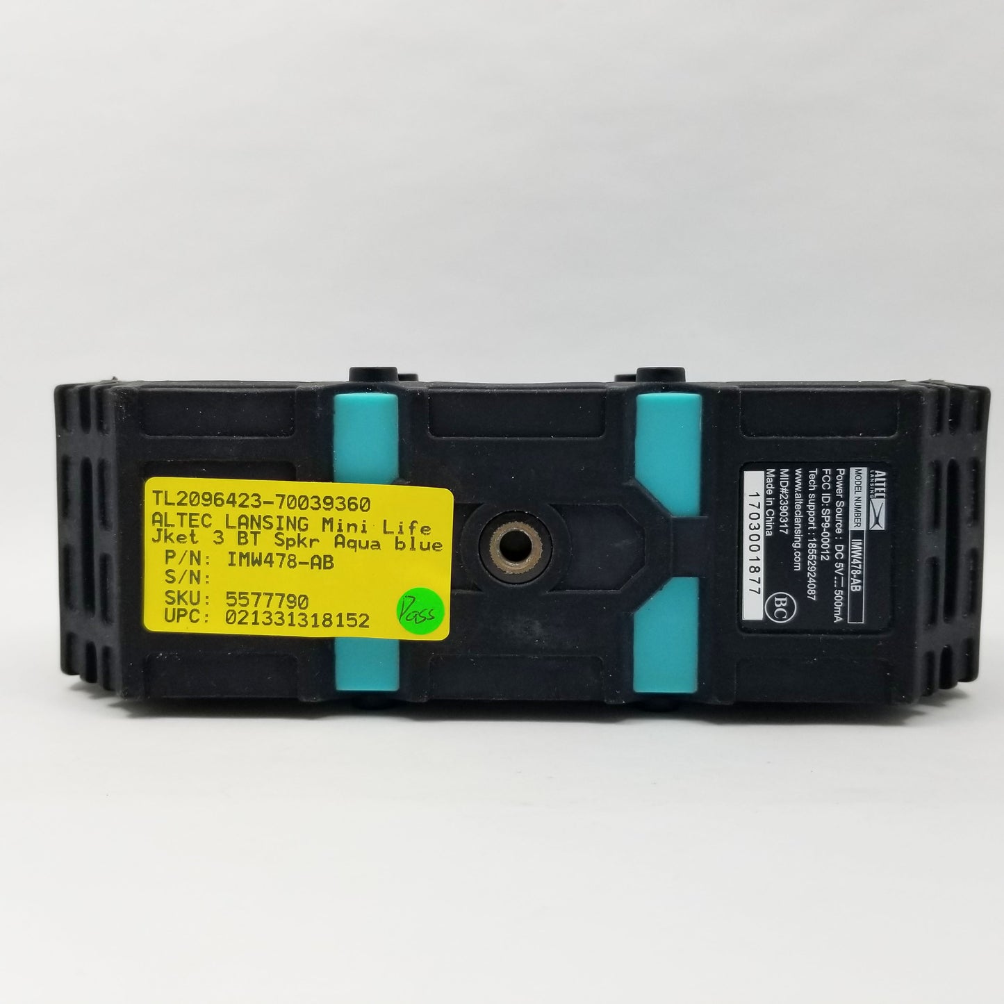 ALTEC LANSING Mini Life Jacket 3 Portable Wireless Bluetooth Speaker - Aqua blue