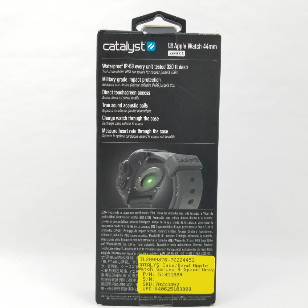 CATALYST Waterproof Case and Band for Apple Watch Series 4 (44mm) - Space Gray