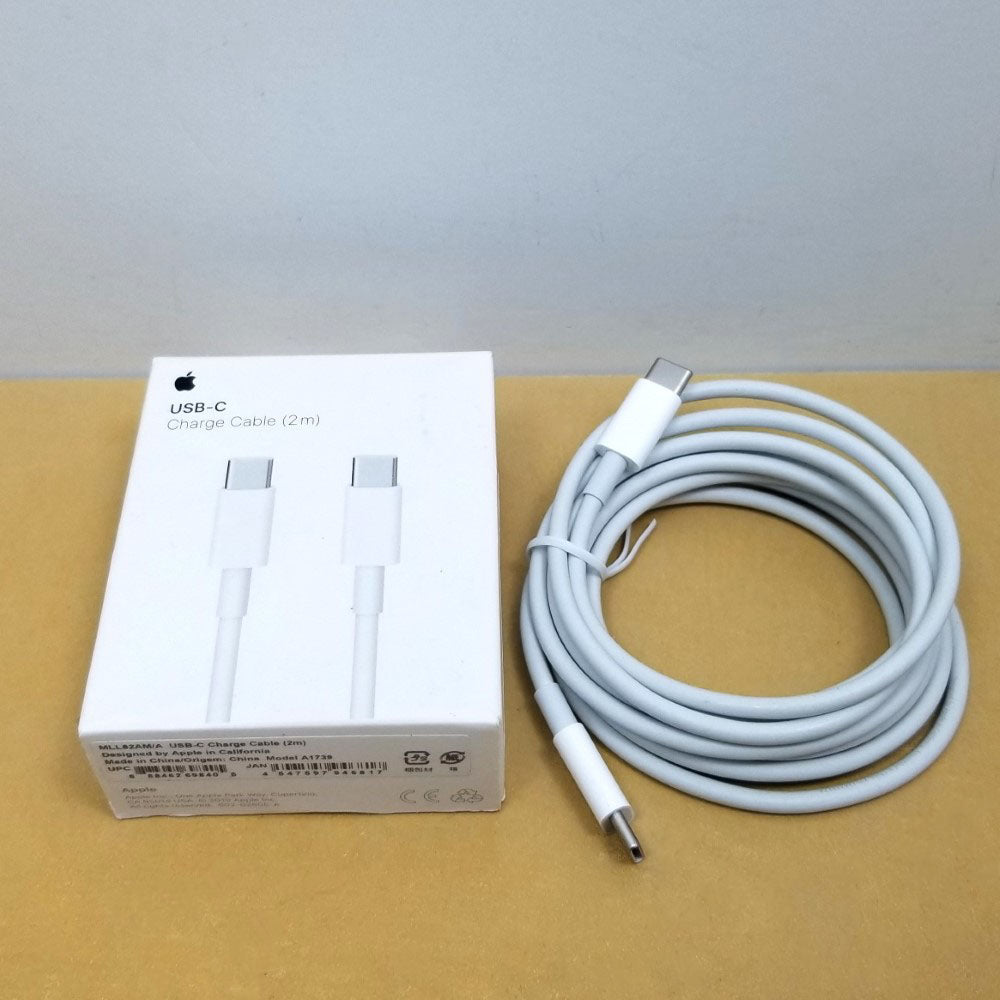 Apple USB-C charge cable - packaging and wound cable