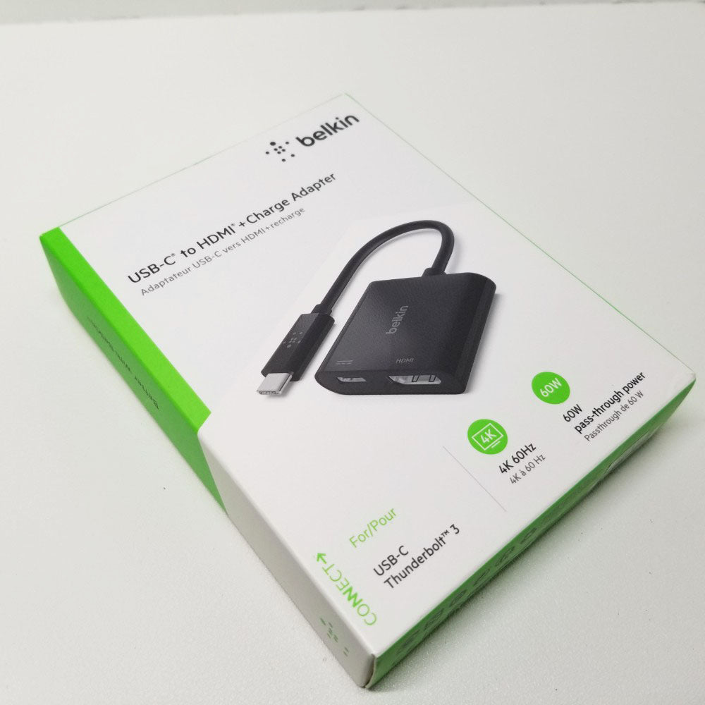 BELKIN USB-C to HDMI and Charge Port Adapter Cable AVC002 - Black (Open Box)