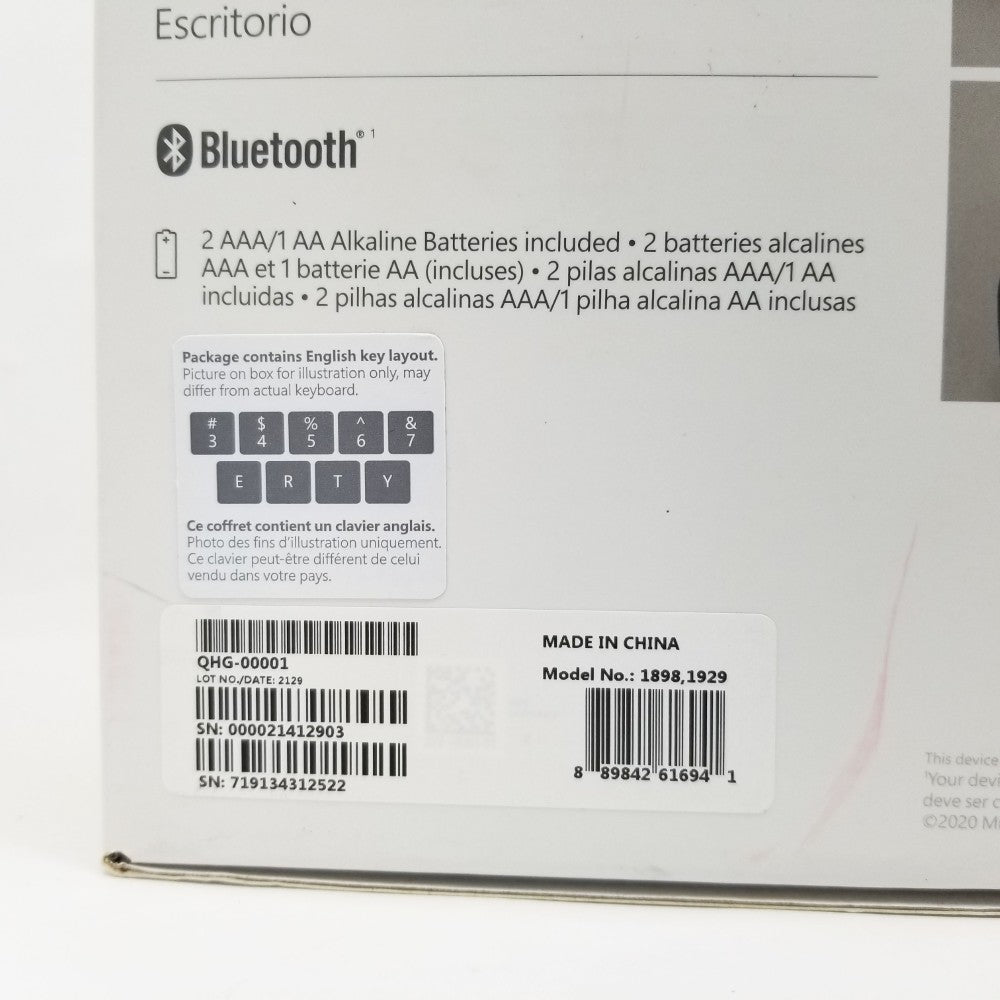 MICROSOFT Full-size Bluetooth Mechanical Keyboard and Mouse QHG-00001 - Black