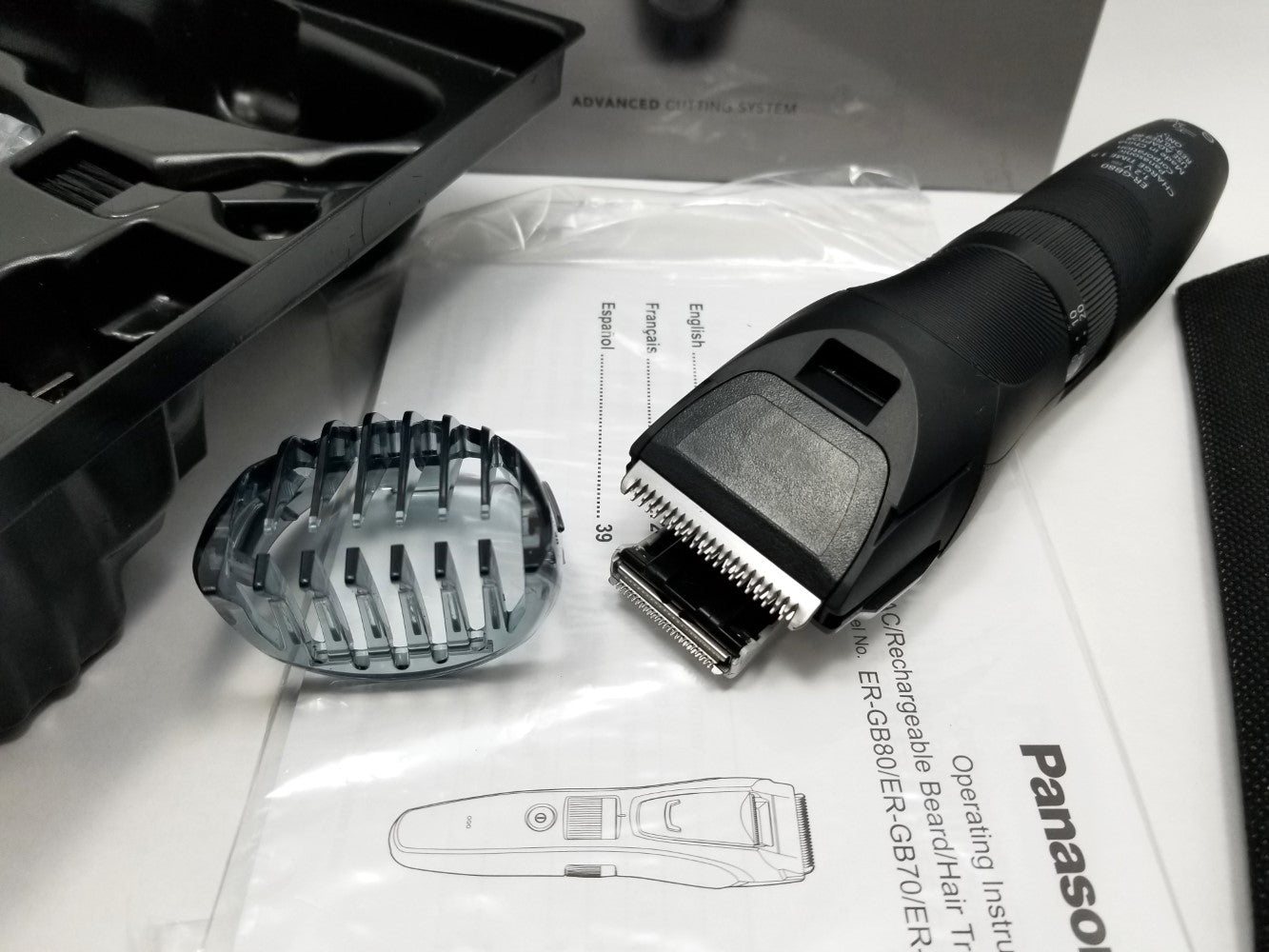 PANASONIC Men’s All-in-One Facial Beard Body Hair Groomer ER-GB80 - Silver