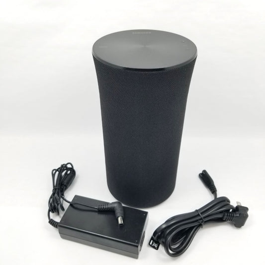 Samsung Radiant 360 Wireless Bluetooth speaker  and power adapter