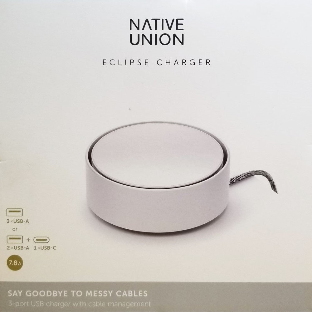NATIVE UNION Eclipse Charger 3 Port Charging Station Hub White