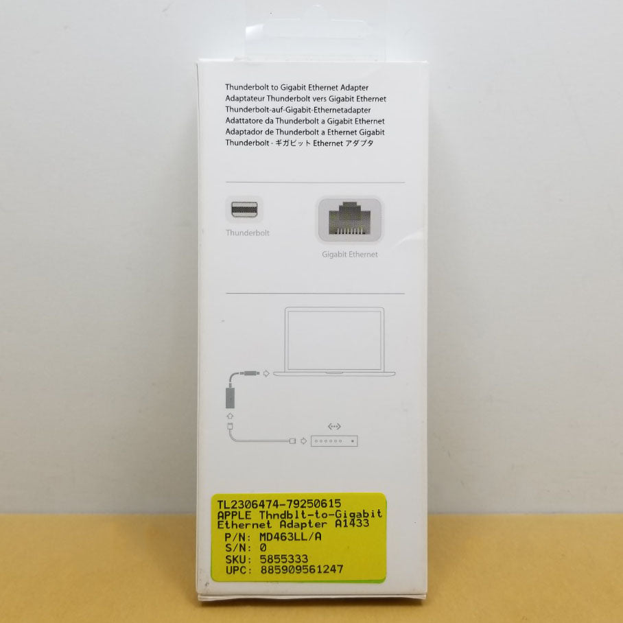 APPLE Thunderbolt-to-Gigabit Ethernet Adapter Cable MD463LL/A (A1433) - White