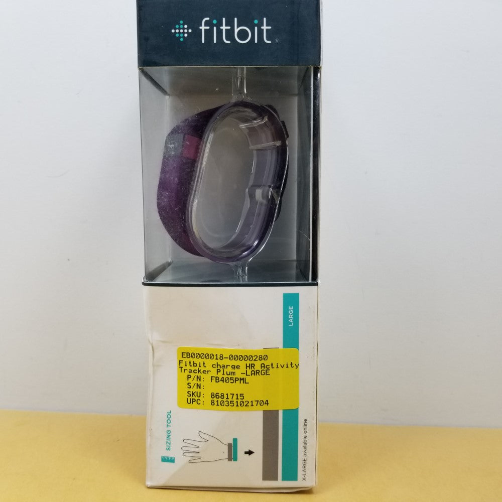 Fitbit charge HR Activity Fitness Sleep Tracker Smartwatch Plum -LARGE