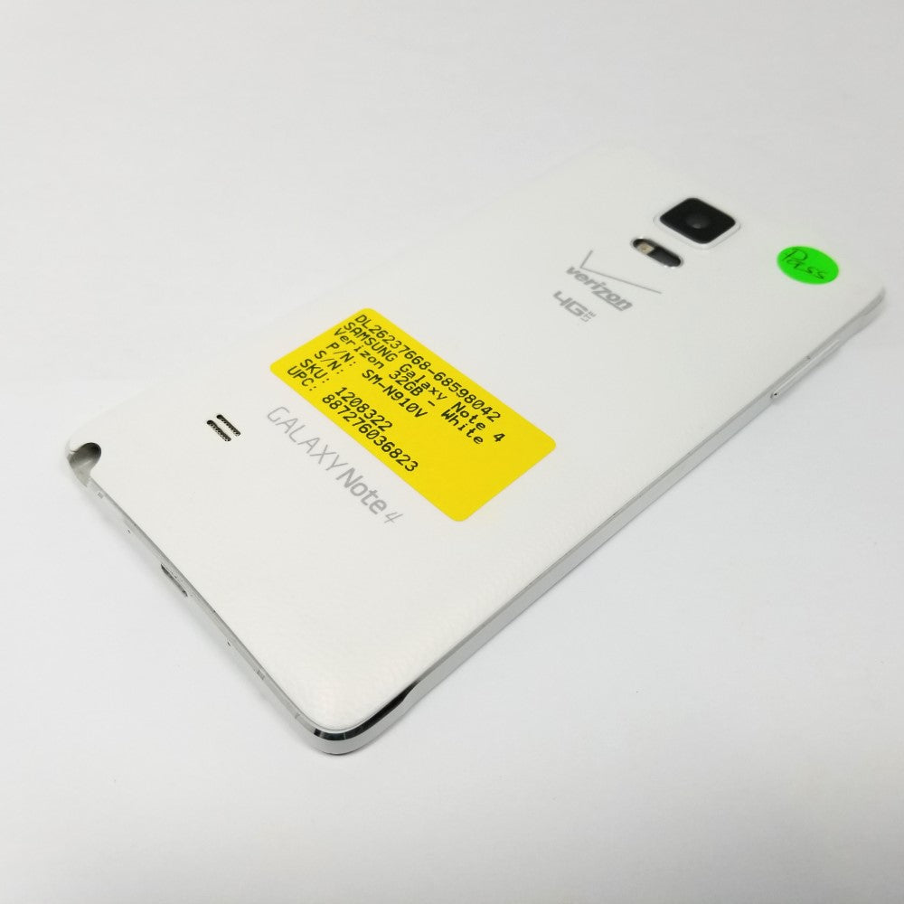 SAMSUNG Galaxy Note 4 SM-N910V (Verizon) 32GB Android Smartphone - White