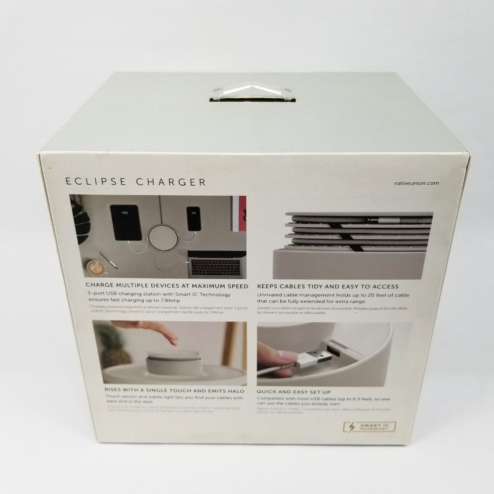 NATIVE UNION Eclipse Charger 3 Port Charging Station Hub White