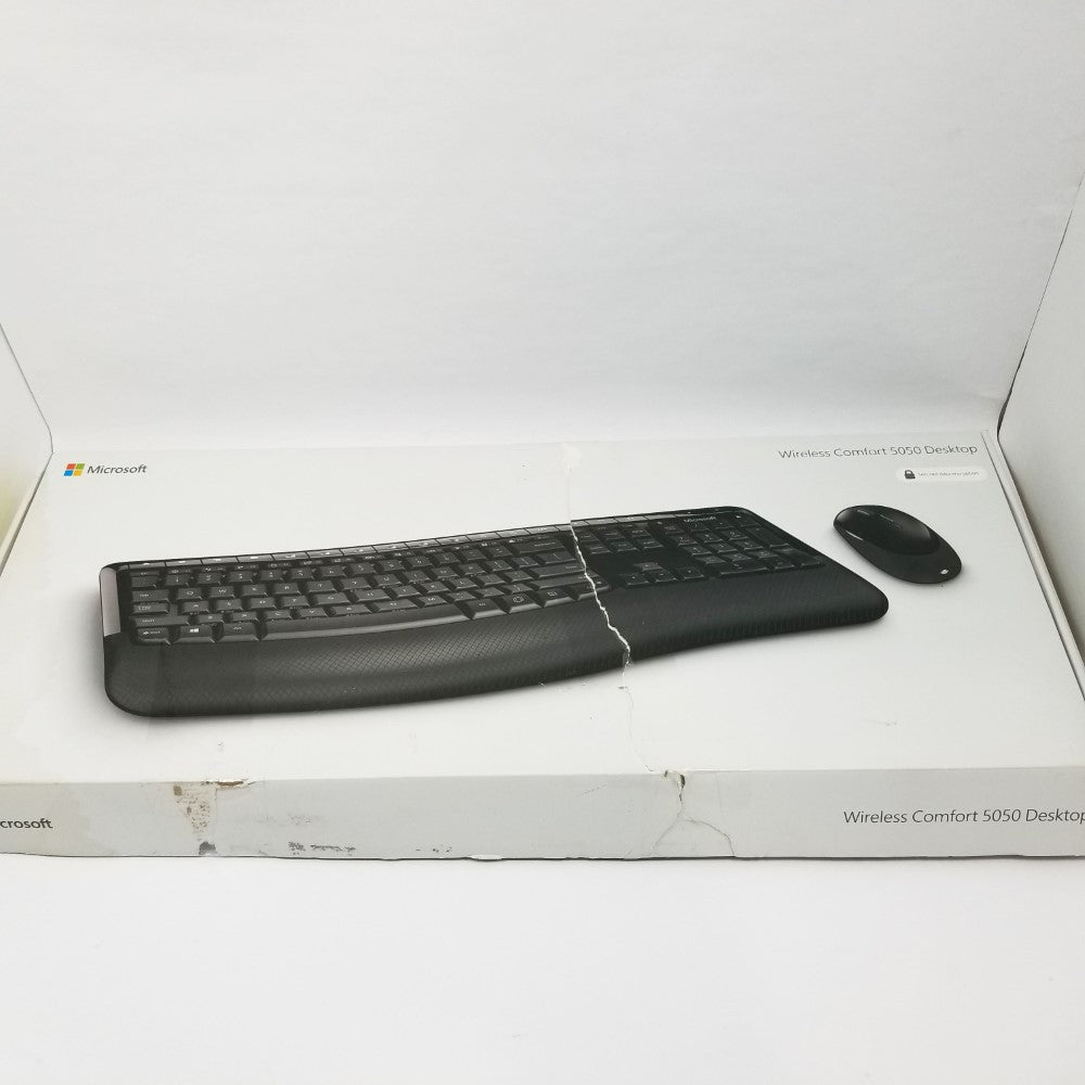 MICROSOFT Wireless Comfort Desktop 5050 Curved Keyboard & Mouse PP4-00001 Model 1728 - Black