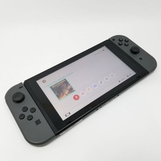 NINTENDO Switch Handheld Video Game Console 32GB Black HAC-001 with Gray Joy Cons