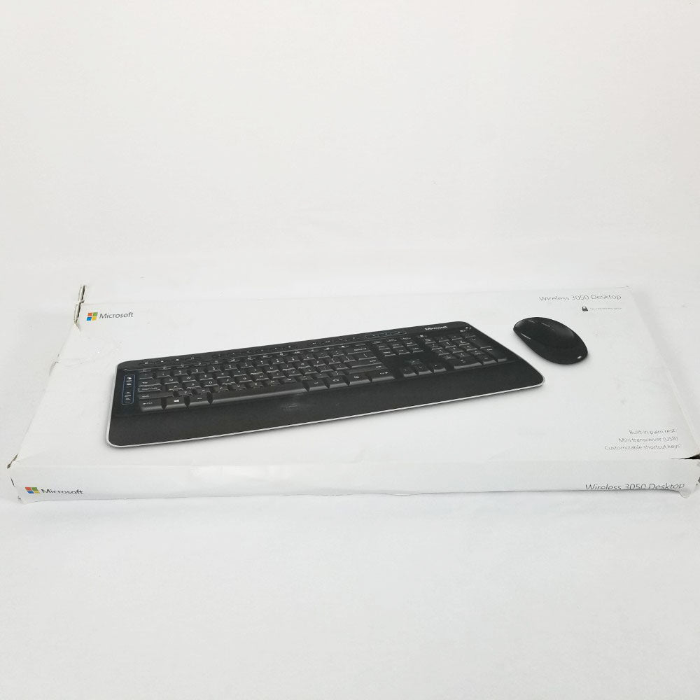 MICROSOFT Wireless Desktop 3050 Keyboard and Mouse 1729 - Black