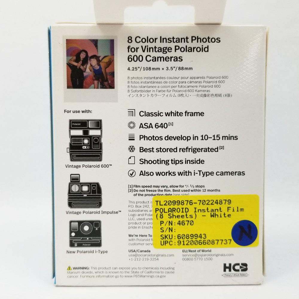POLAROID Originals Instant Photo Film (8 Sheets) - White