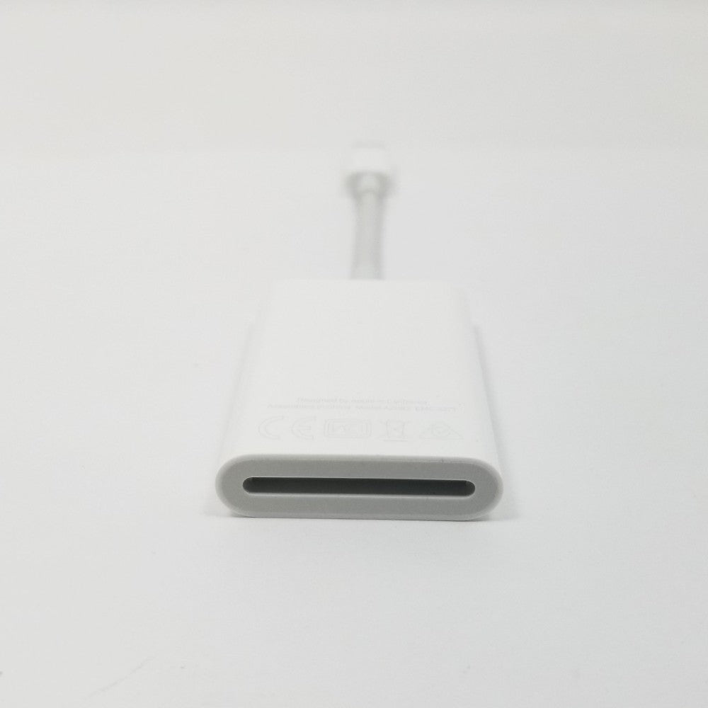 SD card slot on USB-C adapter against a white background