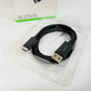 USB cable with Belkin logo on a clear plastic stand against a white background