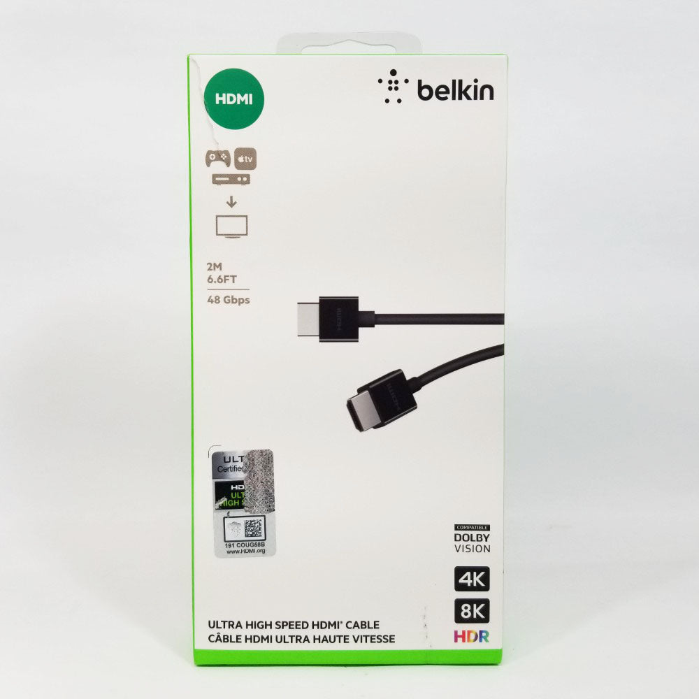 Belkin HDMI cable packaging on a white background