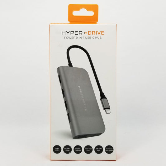 HYPER HyperDrive 9-Port Universal USB-C Hub - USB-C Docking Station for Laptops - Space Gray
