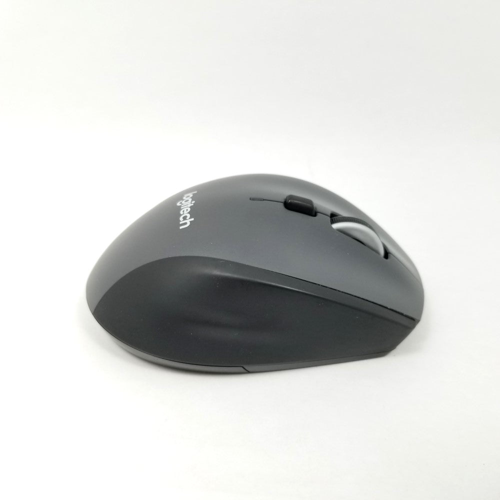 Side profile of Pre-owned Logitech MK570 Comfort Wave Wireless Optical Mouse against a white background.