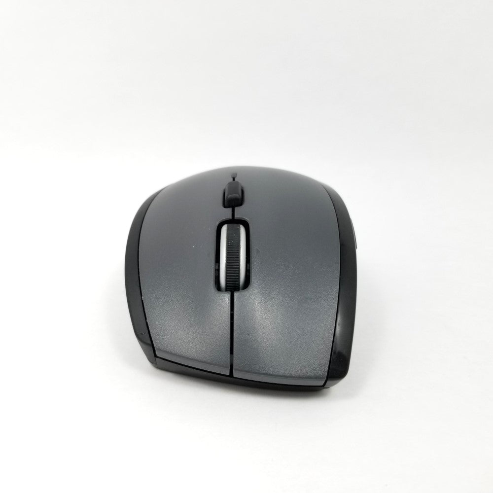 Front view of Pre-owned Logitech MK570 Comfort Wave Wireless Optical Mouse showing scroll wheel against a white background.