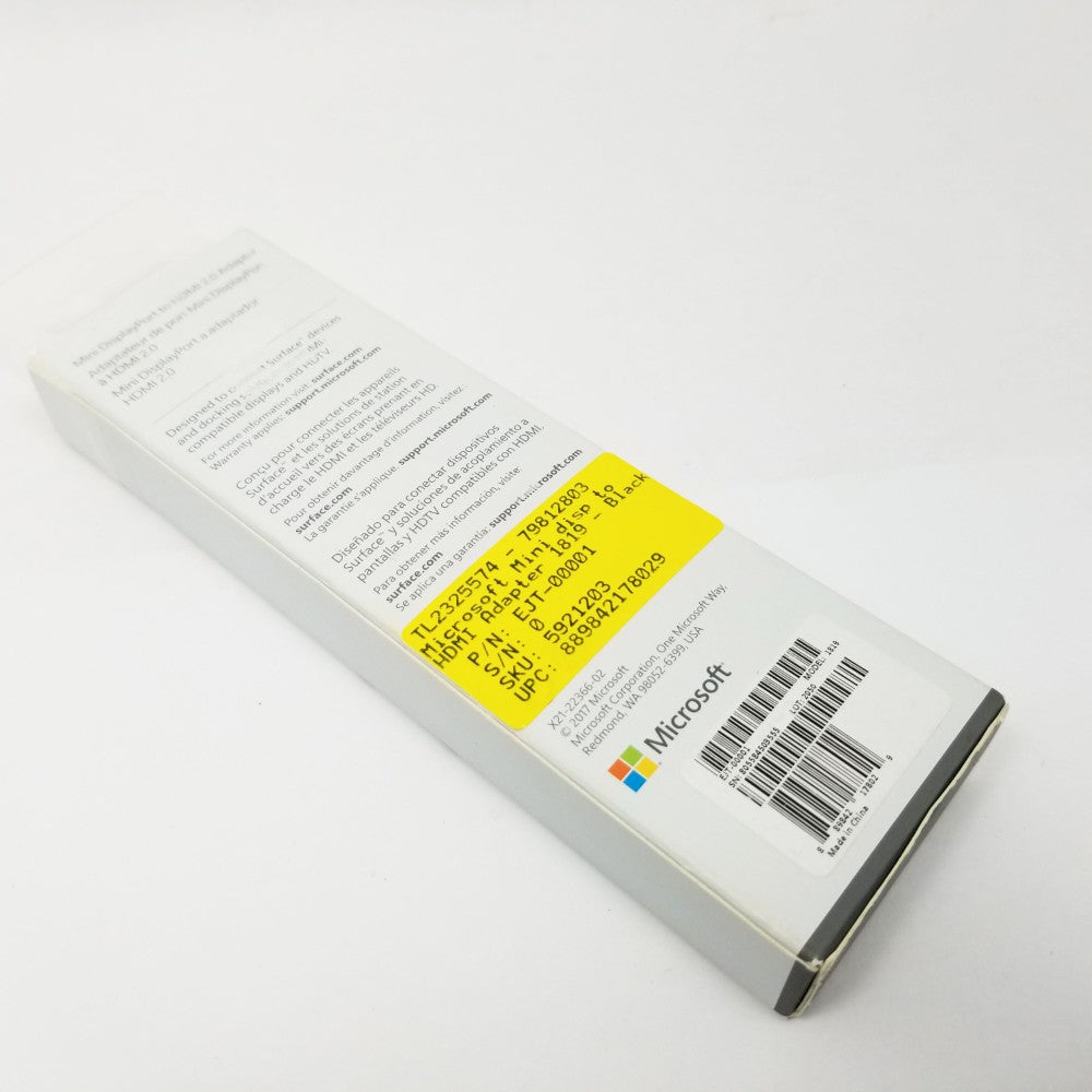 Microsoft surface pro mini display port to HDMI 2.0 adapter, back side
