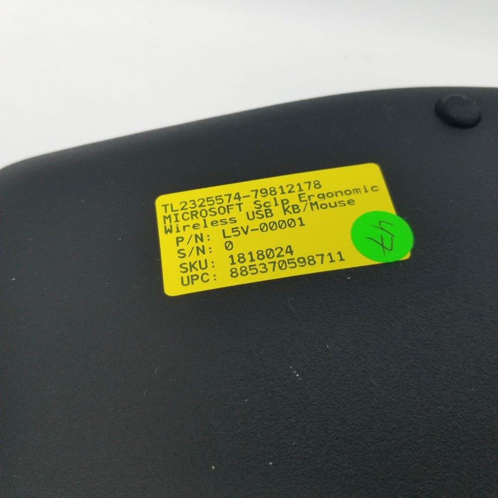 MICROSOFT Sculpt Ergonomic Desktop Wireless USB Keyboard tag with model details