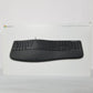 MICROSOFT Wired Ergonomic keyboard image on retail packaging against white background