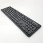 Right side close-up of Black Microsoft Wireless Bluetooth keyboard QSZ-00001 on a white background
