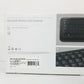 Sticker tag with product numbers on the back of Microsoft wireless desktop keyboard and mouse packaging