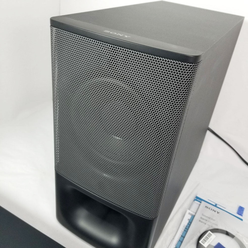 Sony subwoofer on a white background