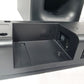 Close-up of rear ports and connectors of Sony soundbar on a white background