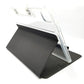 UAG Lucent case propped up in stand position showing back side with transparent tablet holder and dark flip cover.